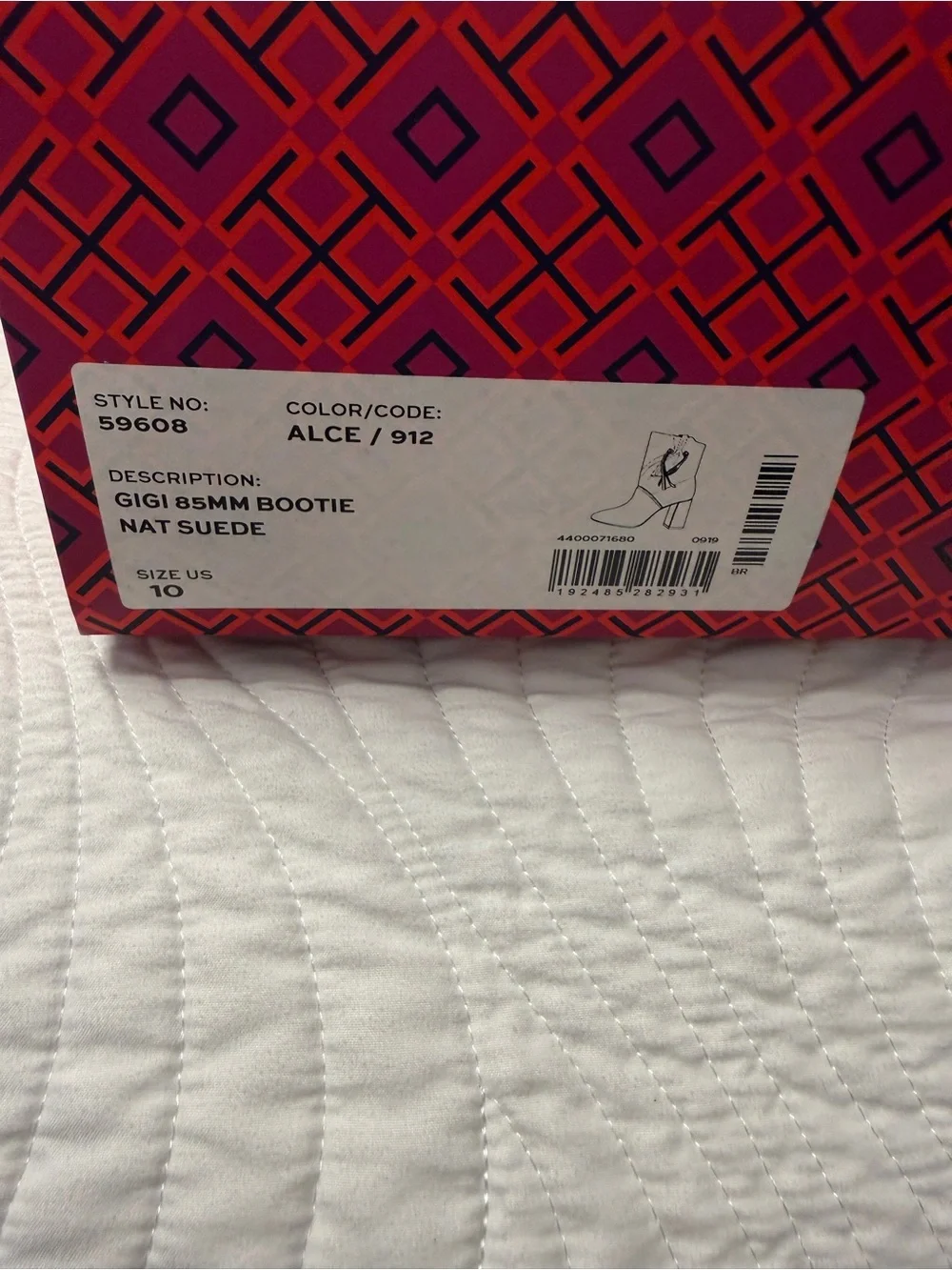 NIB Tory Burch Tan Suede Mid-Calf Block Heel Boots